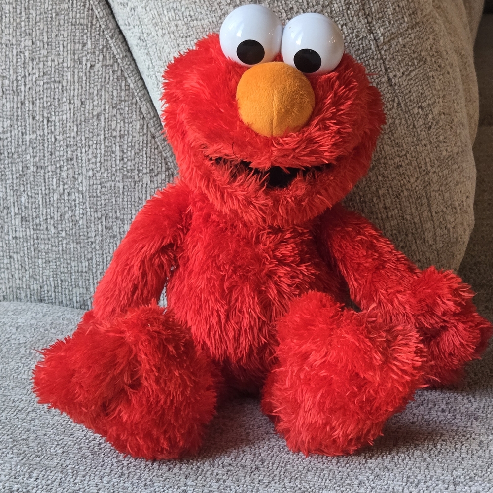 Sesame Street Red and Orange Plush Bird Toy
